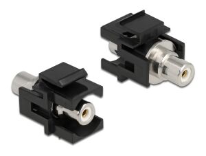 Delock Keystone Modul Cinch Buchse > Cinch Buchse weiß / schwarz