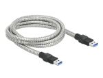 Delock USB 5 Gbps Kabel Typ-A Stecker zu Typ-A Stecker mit Metallmantel 2 m