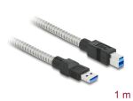 Delock USB 5 Gbps Kabel Typ-A Stecker zu Typ-B Stecker mit Metallmantel 1 m