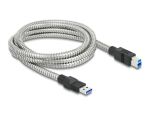 Delock USB 5 Gbps Kabel Typ-A Stecker zu Typ-B Stecker mit Metallmantel 2 m
