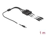 Delock Kabel DC 5,5 x 2,1 mm Stecker zu 3 x DC Buchse mit Schalter 1 m