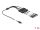 Delock Kabel USB Typ-A Stecker zu 4 x DC 5,5 x 2,1 mm Buchse mit Schalter 1 m