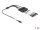 Delock Kabel USB Type-C™ Stecker zu 4 x DC 5,5 x 2,1 mm Buchse mit Schalter 1 m