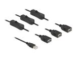 Delock Kabel USB Typ-A Stecker zu 3 x USB Typ-A Buchse mit Schalter 1 m