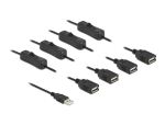 Delock Kabel USB Typ-A Stecker zu 4 x USB Typ-A Buchse mit Schalter 1 m