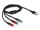 Delock USB Ladekabel 3 in 1 Typ-A zu 2 x Lightning™ / USB Type-C™ 1 m