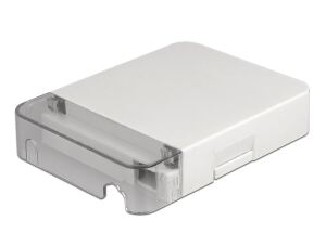 Delock LWL Anschlussdose zur Wandmontage für 1 x SC Simplex oder LC Duplex weiß