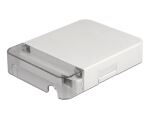 Delock LWL Anschlussdose zur Wandmontage für 1 x SC Simplex oder LC Duplex weiß