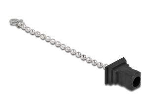 Delock LWL Staubschutzkappe mit Kette für SC Stecker schwarz
