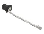 Delock LWL Staubschutzkappe mit Kette für SC Stecker schwarz