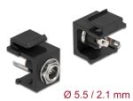 Delock Keystone Modul DC 5,5 x 2,1 mm Buchse schwarz