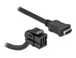 Delock Keystone Modul HDMI Buchse 110° > HDMI Buchse mit Kabel schwarz