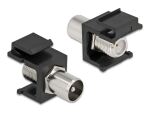 Delock Keystone Modul IEC Stecker > F Buchse schwarz