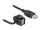 Delock Keystone Modul USB 2.0 A Buchse 110° > USB 2.0 A Buchse mit Kabel schwarz