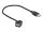 Delock Keystone Modul USB 2.0 A Buchse 250° > USB 2.0 A Buchse mit Kabel schwarz