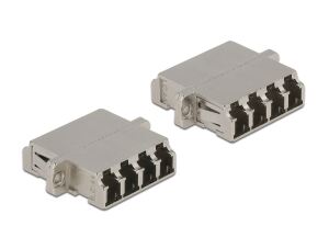 Delock LWL Kupplung LC Quad Buchse zu LC Quad Buchse Singlemode Metall
