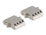 Delock LWL Kupplung LC Quad Buchse zu LC Quad Buchse Singlemode Metall