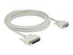 Delock Serielles Kabel D-Sub 25 Stecker zu D-Sub 9 Buchse 5 m