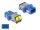 Delock LWL Kupplung mit Laserschutzklappe SC Simplex Buchse zu SC Simplex Buchse Singlemode blau