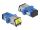 Delock LWL Kupplung mit Laserschutzklappe SC Simplex Buchse zu SC Simplex Buchse Singlemode blau