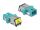 Delock LWL Kupplung mit Laserschutzklappe SC Simplex Buchse zu SC Simplex Buchse Multimode aqua