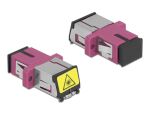 Delock LWL Kupplung mit Laserschutzklappe SC Simplex Buchse zu SC Simplex Buchse Multimode violett