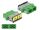 Delock LWL Kupplung mit Laserschutzklappe SC Duplex Buchse zu SC Duplex Buchse Singlemode grün