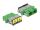 Delock LWL Kupplung mit Laserschutzklappe SC Duplex Buchse zu SC Duplex Buchse Singlemode grün