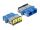 Delock LWL Kupplung mit Laserschutzklappe SC Duplex Buchse zu SC Duplex Buchse Singlemode blau