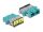 Delock LWL Kupplung mit Laserschutzklappe SC Duplex Buchse zu SC Duplex Buchse Multimode aqua