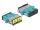 Delock LWL Kupplung mit Laserschutzklappe SC Duplex Buchse zu SC Duplex Buchse Multimode aqua