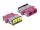 Delock LWL Kupplung mit Laserschutzklappe SC Duplex Buchse zu SC Duplex Buchse Multimode violett