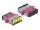 Delock LWL Kupplung mit Laserschutzklappe SC Duplex Buchse zu SC Duplex Buchse Multimode violett