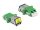 Delock LWL Kupplung mit Laserschutzklappe LC Duplex Buchse zu LC Duplex Buchse Singlemode grün