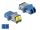 Delock LWL Kupplung mit Laserschutzklappe LC Duplex Buchse zu LC Duplex Buchse Singlemode blau