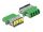 Delock LWL Kupplung mit Laserschutzklappe LC Quad Buchse zu LC Quad Buchse Singlemode grün