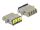 Delock LWL Kupplung mit Laserschutzklappe LC Quad Buchse zu LC Quad Buchse Multimode beige