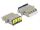 Delock LWL Kupplung mit Laserschutzklappe LC Quad Buchse zu LC Quad Buchse Multimode beige
