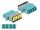 Delock LWL Kupplung mit Laserschutzklappe LC Quad Buchse zu LC Quad Buchse Multimode aqua