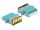 Delock LWL Kupplung mit Laserschutzklappe LC Quad Buchse zu LC Quad Buchse Multimode aqua