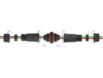 Delock Kabelverbinder für Außenbereich 2 Pin, IP68 wasserdicht, schraubbar, Kabeldurchmesser 4,5 - 7,5 mm schwarz