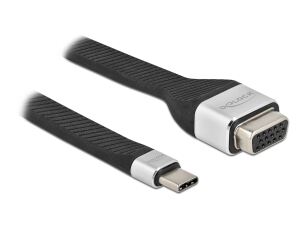 Delock FPC Flachbandkabel USB Type-C™ zu VGA (DP Alt Mode) 13 cm