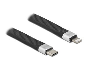 Delock FPC Flachbandkabel USB Type-C™ zu Lightning™ für iPhone™, iPad™ und iPod™ 13 cm