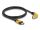 Delock High Speed HDMI Kabel Stecker gerade zu Stecker 90° oben gewinkelt 48 Gbps 8K 60 Hz 1 m