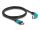 Delock High Speed HDMI Kabel Stecker gerade zu Stecker 90° unten gewinkelt 48 Gbps 8K 60 Hz 1 m