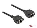 Delock Netzwerk Verlängerungskabel S/FTP RJ45 Buchse...