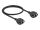 Delock Netzwerk Verlängerungskabel S/FTP RJ45 Buchse zu RJ45 Buchse Cat.6A 50 cm schwarz