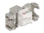 Delock Keystone Modul RJ45 Buchse zu LSA Cat.6A 180° werkzeugfrei Metall
