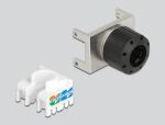 Delock Keystone Modul RJ45 Buchse zu LSA Cat.6A 180° werkzeugfrei Metall