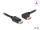 Delock DisplayPort Kabel Stecker gerade zu Stecker 90° links gewinkelt 8K 60 Hz 3 m